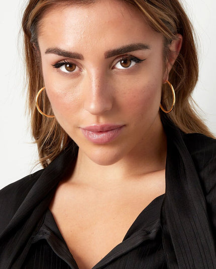 Oorbellen basic medium - zilver