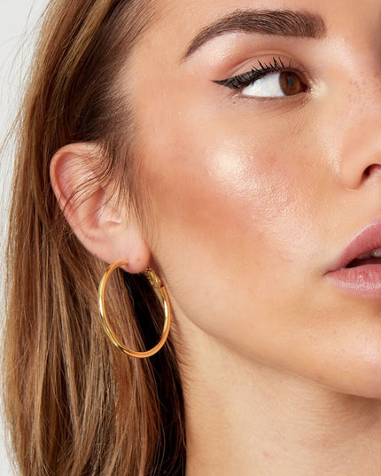 Oorbellen basic medium - Goud