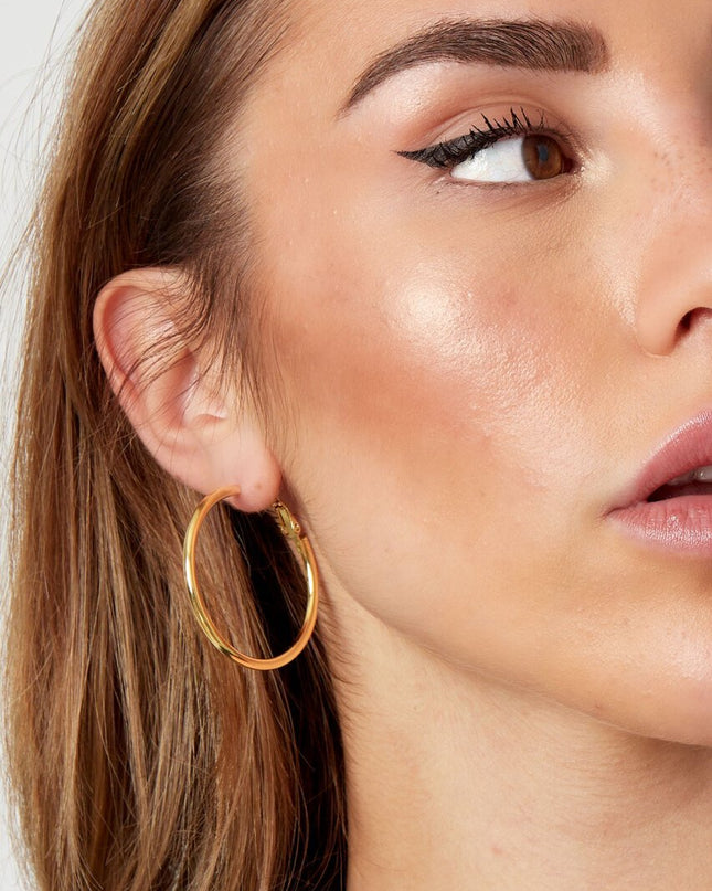 Oorbellen basic medium - Goud