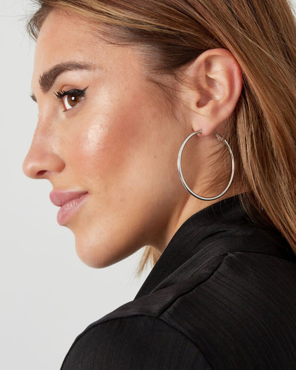 Oorbellen basic cirkel groot - goud