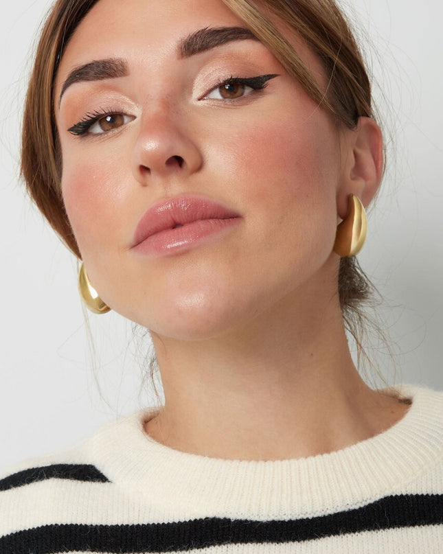 Druppel oorbellen medium - goud