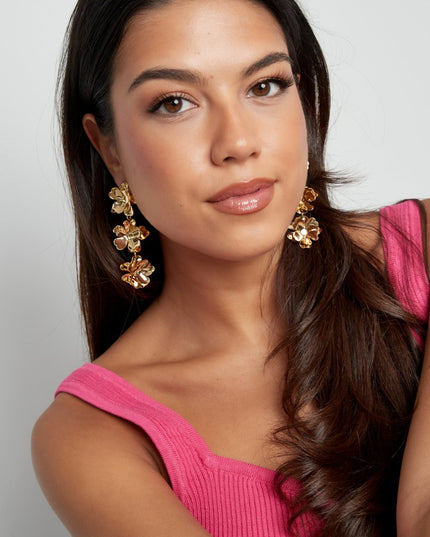 Flower oorbellen - goud