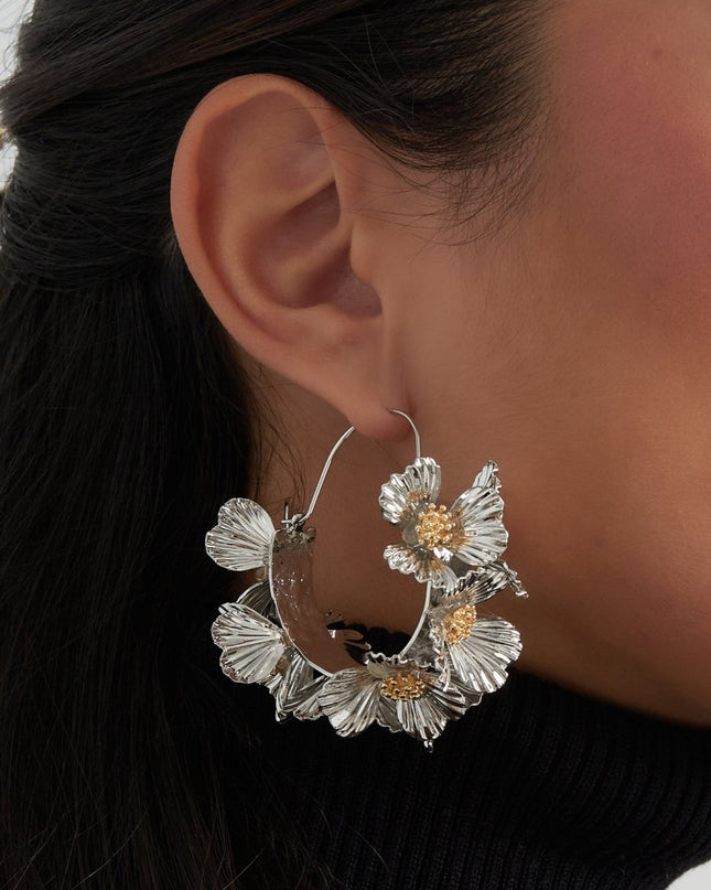 Oorbellen flower glow - goud