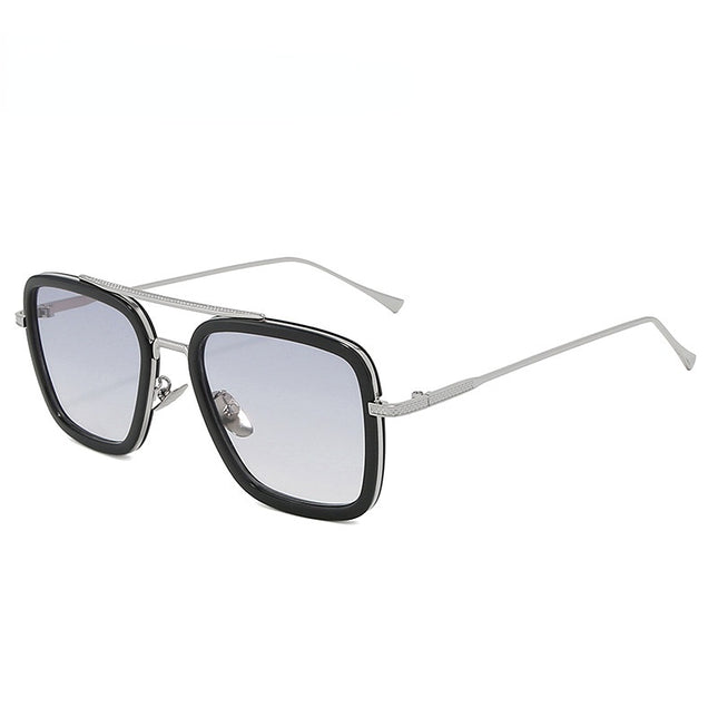 Zonnebril daily solid zilver black
