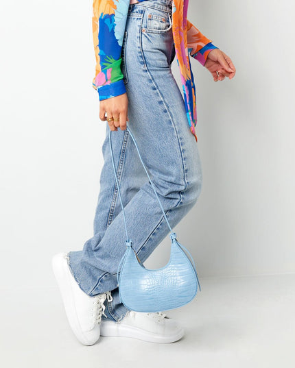 Handtas imitatieleer met print Lila