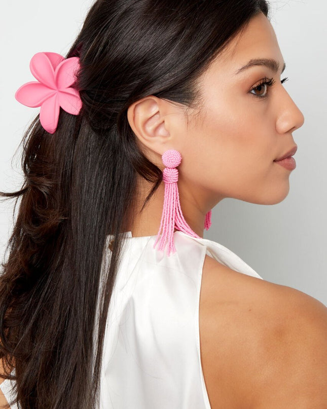 Haarklem bloem - blauw Plastic