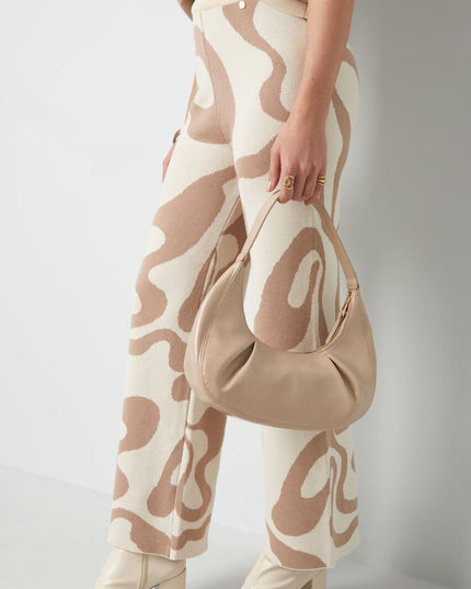 Tas met plooien - beige