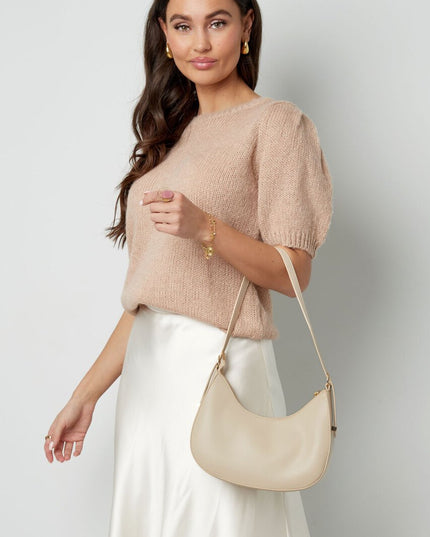 Halve maan tas - fuchsia