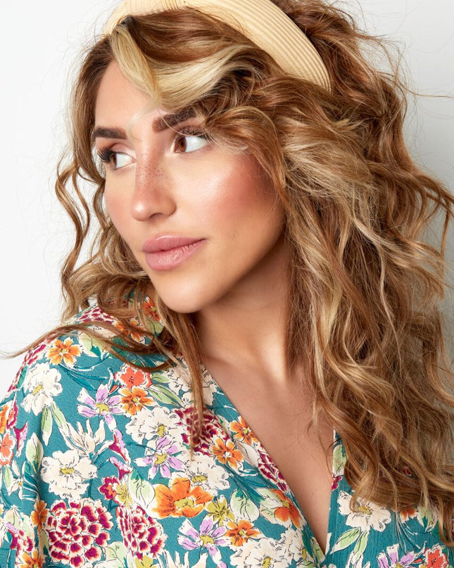 Haarband rib met knoop - Wit