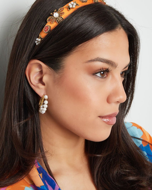 Dunne Haarband met Bedels Lila