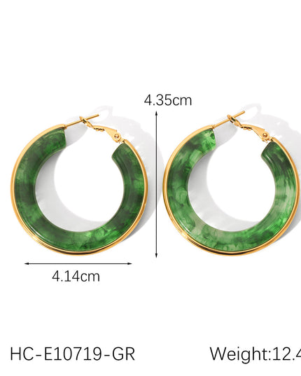 Oorbellen ringen groen goud