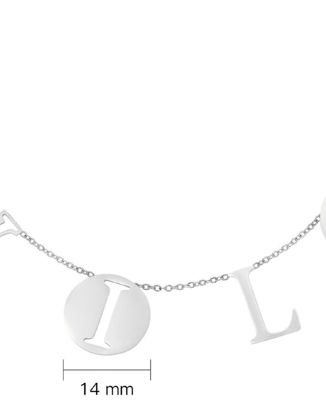 Ketting Letters Wild zilver