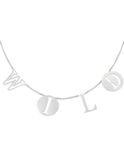 Ketting Letters Wild zilver