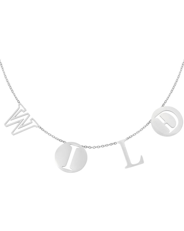 Ketting Letters Wild zilver