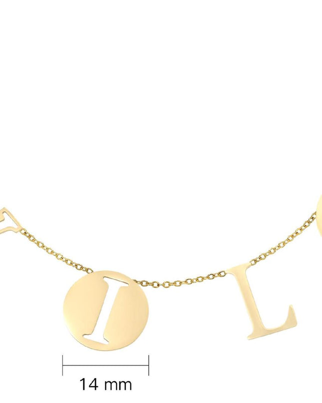 Ketting Letters Wild goud