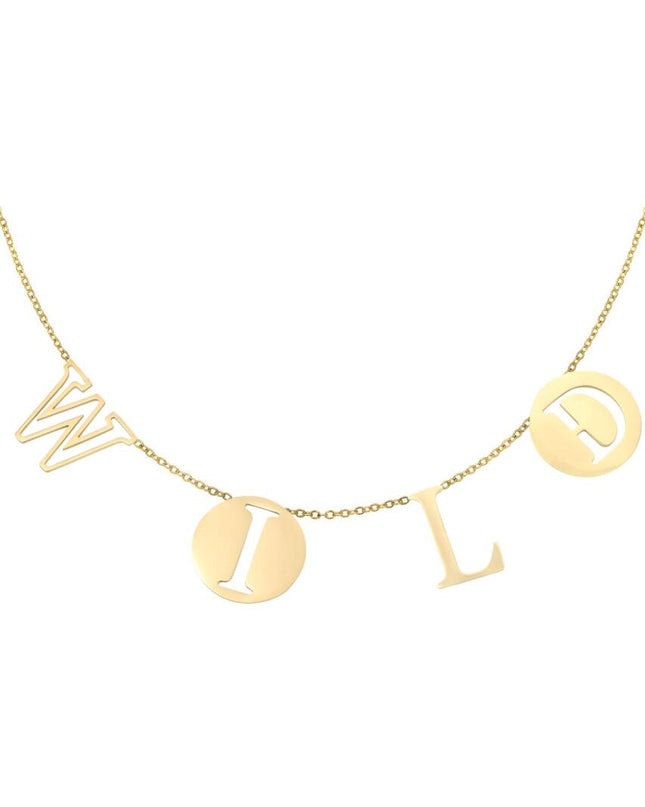 Ketting Letters Wild goud