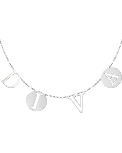 Ketting Letters Diva zilver