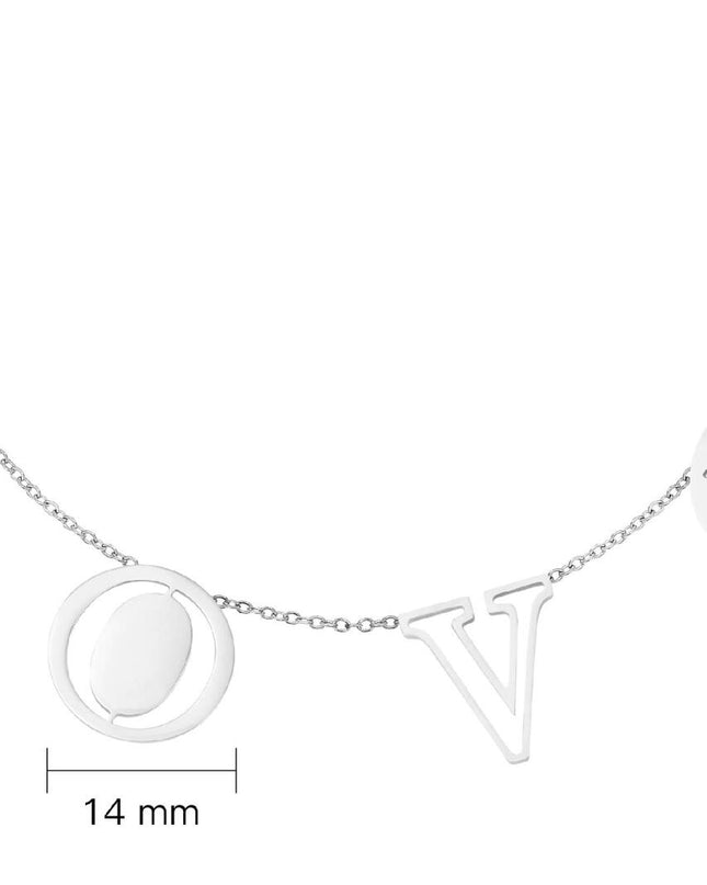 Ketting Letters Love zilver