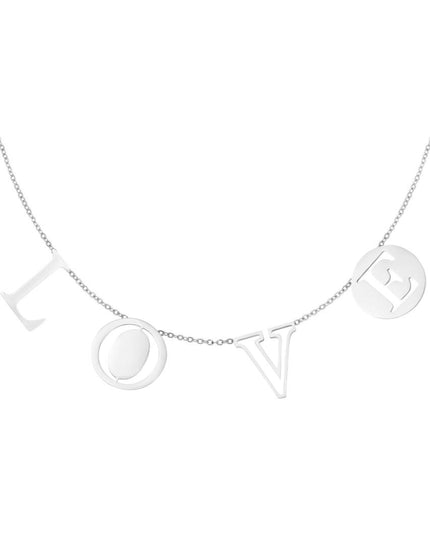 Ketting Letters Love zilver