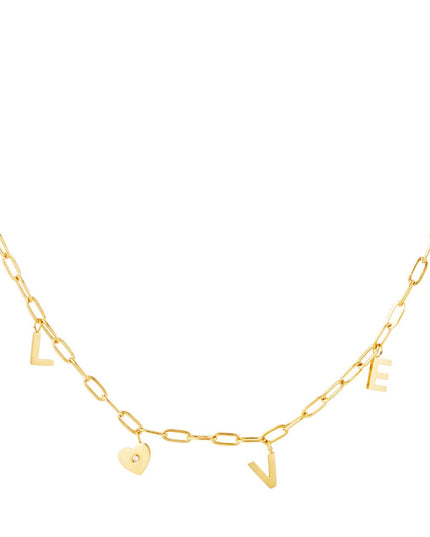 Ketting love goud
