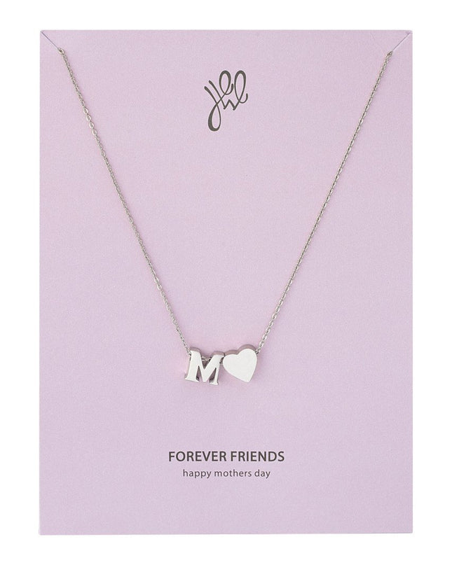 Ketting M - moederdag zilver