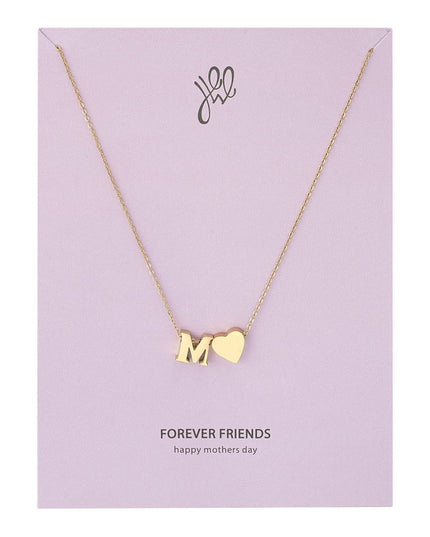 Ketting M - moederdag goud
