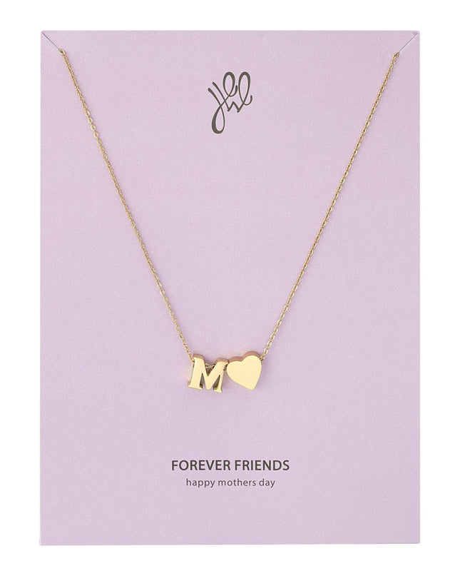 Ketting M - moederdag goud