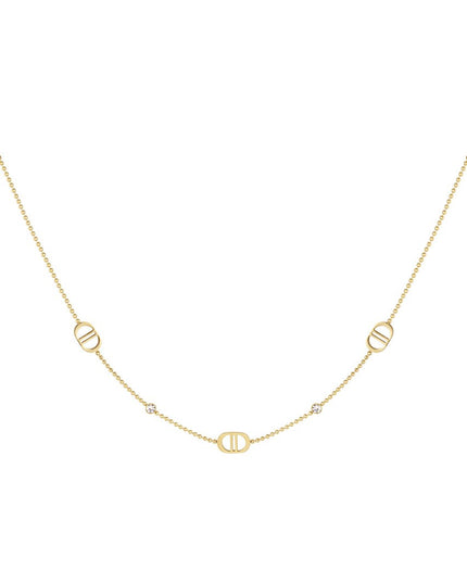 Ketting the good life met steentjes - goud