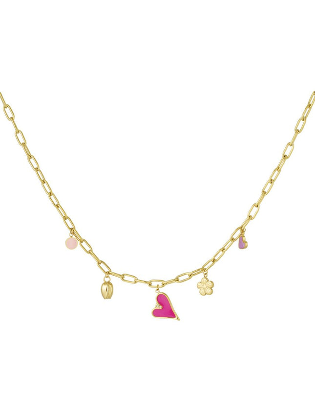 Bedelketting lente tinten - goud