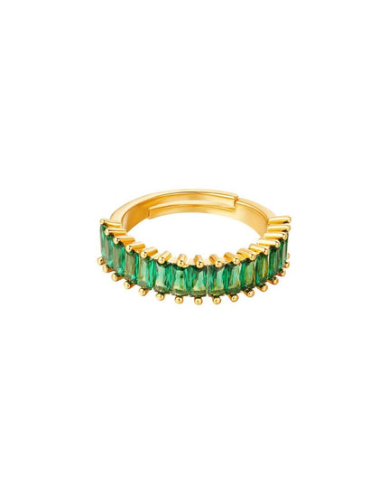 One size edelstenen ring - groen