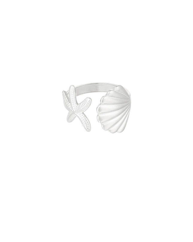Ring sea shell vibes - zilver