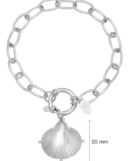 Armband Clam Shell zilver
