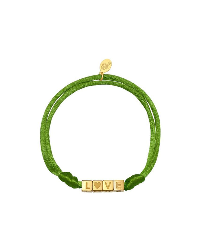 Armband Satin Love olijf