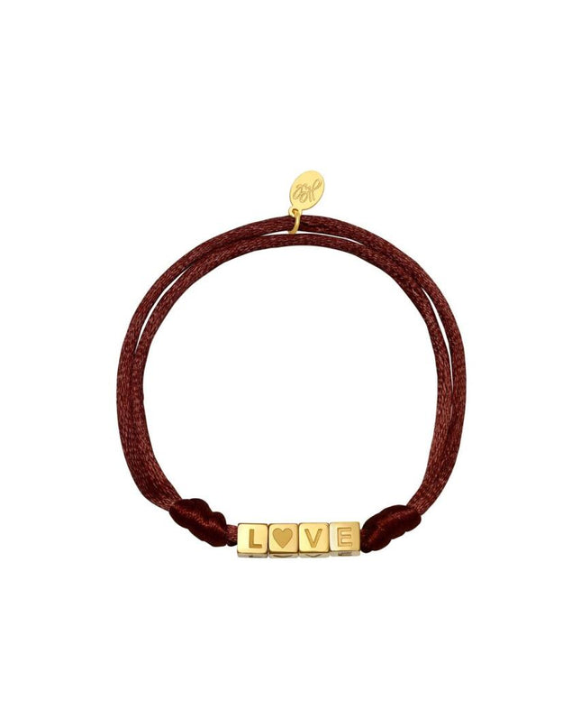 Armband Satin Love bruin