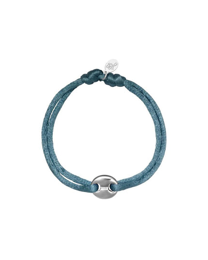 Armband Satin Disk grijs & zilver