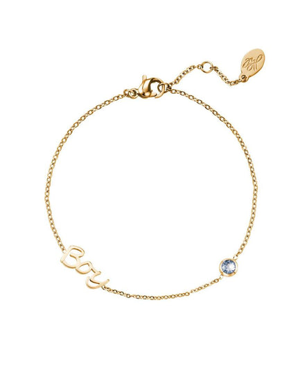 Geboortesteen Armband Goud Jongetje