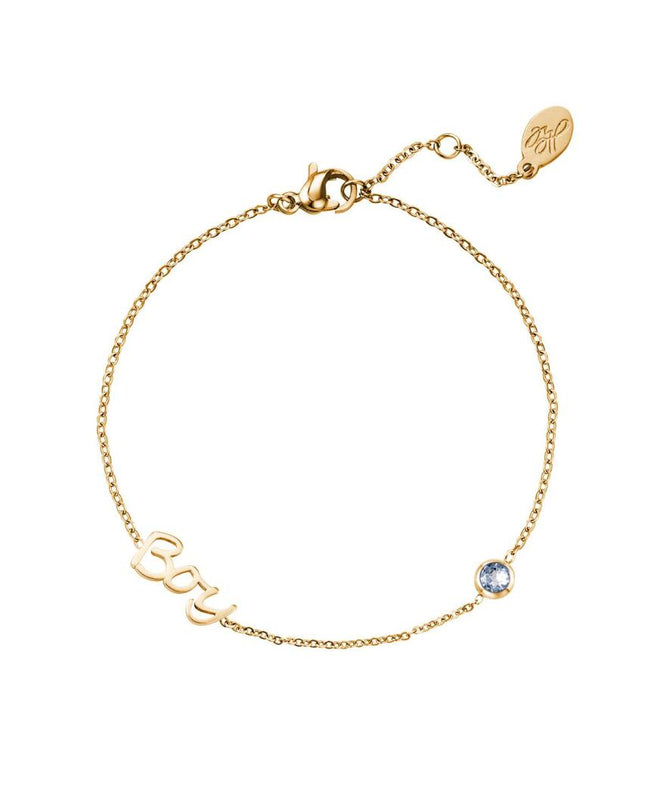 Geboortesteen Armband Goud Jongetje