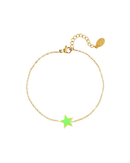 Roestvrij stalen armband ster groen