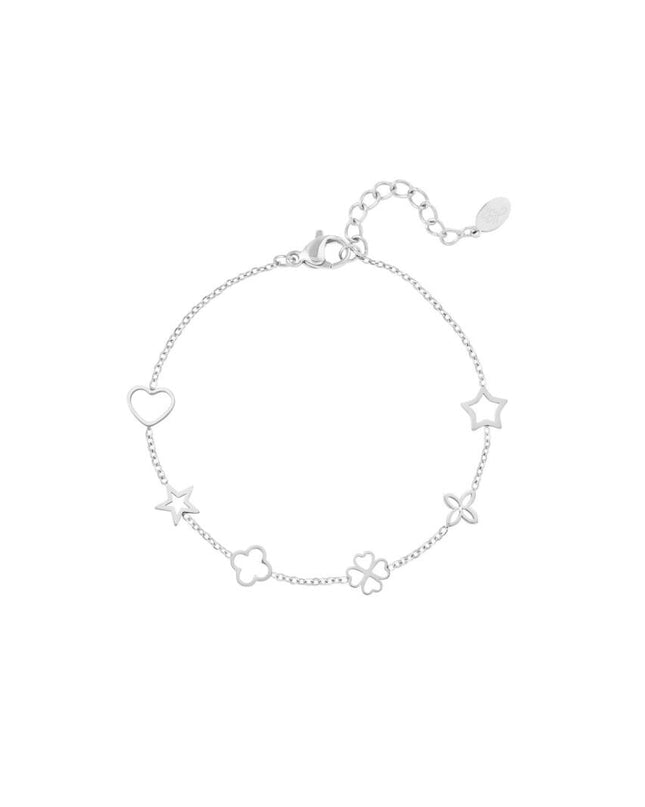 Armband met figuurtjes Zilver
