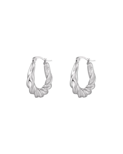 Oorbellen met twist Zilver