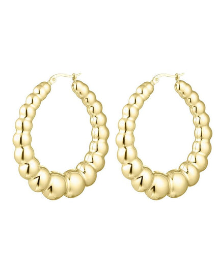 Oorbellen bubbel groot Goud