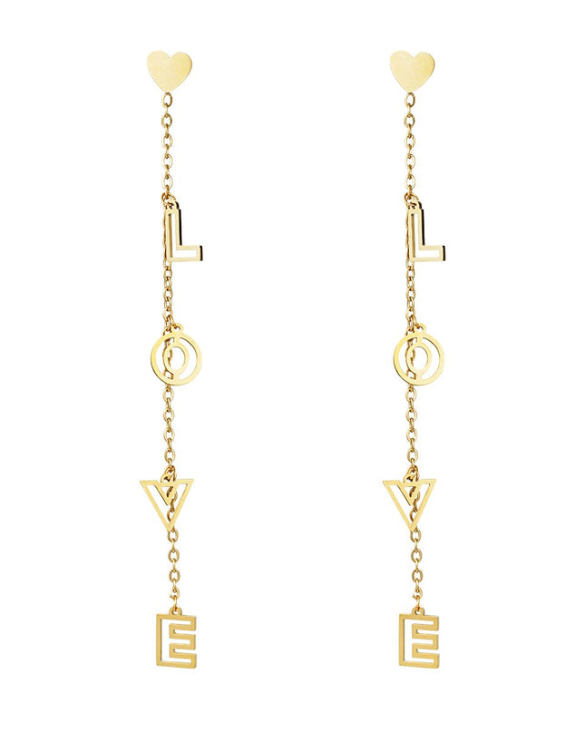 Oorbellen LOVE hangers goud