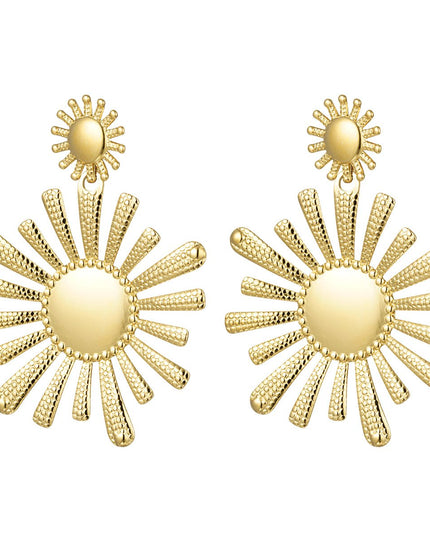 Oorbellen stainless steel bloemen