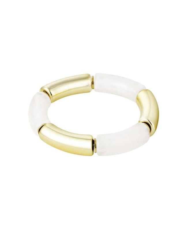 Tube armband print wit Acryl