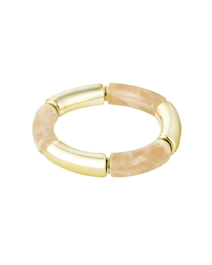 Tube armband print creme Acryl