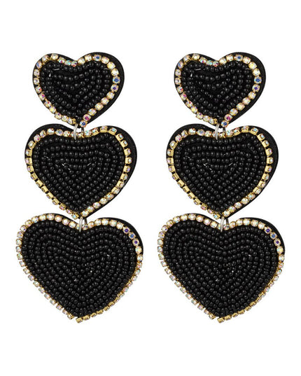 Statement oorbellen love - zwart