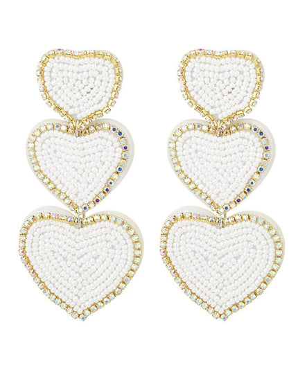 Statement oorbellen love - wit