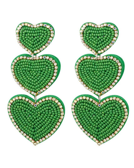 Statement oorbellen love - groen