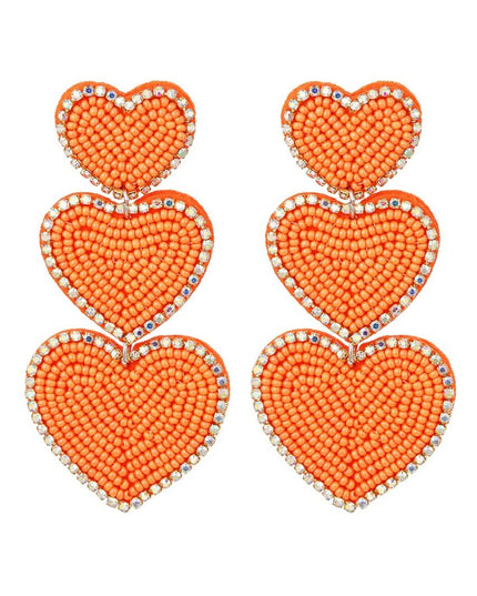 Statement oorbellen love - oranje