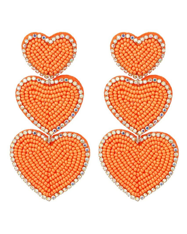 Statement oorbellen love - oranje